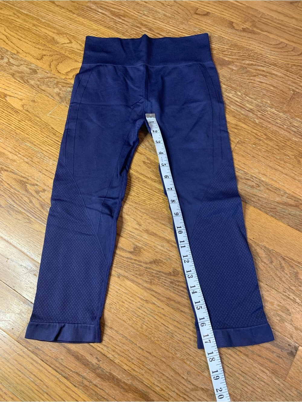 Athletic Works Eclipse Blue Seamless Leggings Capris Small S/P - Picture 5 of 7